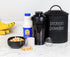 AuldHome Enamelware Protein Powder Canister (Black), Modern Farmhouse Style Storage for Kitchen