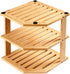 Countertop Umilife Plate Organizer for Cabinet, Bamboo Corner Shelf, Dish & Bread Organizer, Spice Rack, Kitchen