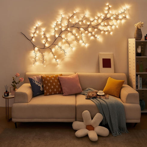 9.3ft 160LED, 8 Bexdir Enchanted Willow Vine Lights Vines for Home Decor Lighted Tree for Walls in Modes & Timer