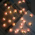 13FT 40LED Pink Rose Flower String Lights, Battery Operated Fairy Light Romantic Valentine's Day Decor, Decorative