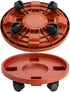 Doseno 2 Pack 13IN Plant Caddy with Wheels Round Rolling Plant Stand