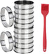 12PCS Cooking Rings - 4 + 3.15 Inch Double Rolled Stainless Steel English Muffin Rings for Kitchen Baking