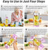 Portable Blender, Personal Blender for Shakes & Smoothies with 20 Oz Travel Cup, Mini Size Blender with 6 Blades, USB