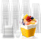 Rouceyxin 50 Pack 5 oz Plastic Dessert Cups with Lids and Spoons,