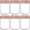 NETANY 6-pack 16oz Glass jars with Airtight Lids, Overnight Oats Containers with