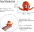H&D HYALINE & DORA Multicolor Octopus Art Glass Blown Mini Sea Animal Figurine, Set of 6