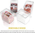 HANHAN Clear Seasoning Boxes, 4 PCS Acrylic Spice Shakers with Spoon, Lid & Tray for Kitchen Storage (Clear)