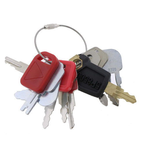 Solarhome 10 Heavy Construction Equipment Ignition Keys Sets for Caterpillar Case JD