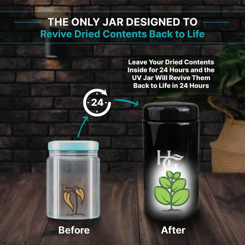 Herb Guard - 1 Oz Airtight Container and Smell Proof Jar, 2 Way 62% Pack