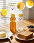 ZILAMGOO 2 8Oz (8 oz/ 2pcs) Pcs Plastic Bear Honey Bottle Cup with Yellow Flip Top Lid Bear Shaped Jar Honey Squeeze