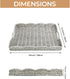 Rectangle Wicker Scalloped Tray, Hand Woven Synthetic Rattan Serving Tray with Handles, Coffee Table Decorative Tray