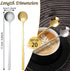 20 Pcs 6.8 Inches Coffee Spoons, Espresso Spoons, Stainless Steel Stirring Spoons with Long Handle, Cute Coffee Bar Accessories, Mini Gold Spoons for Dessert Tea Ice Cream Sugar Cake Cocktail Coffee