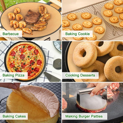 BOYAN Parchment Paper Rounds, Set of 220 Non Stick 9 Inch Pre-Cut Baking Sheets for Round Cake Pan, Air Fryer