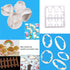 Markeny 10 Pack Cake Fondant Embossing Mold, Balloon Cloud Fence Cookie Cutters for Sugarcraft Baking