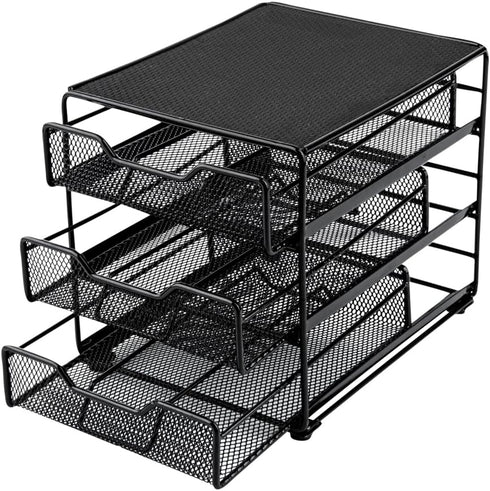 Restaurantware Restpresso Multi-Tier Coffee Capsule Drawer 8.5 x 8.5 x 7 Inch, Holds 36 K-Cups, Heavy-Duty Organizer