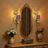 2 Pack Wall Sconce Candle Holder, Metal Wall Mounted Candle Sconces, Iron Pillar Candle Sconce for Room, Hallway