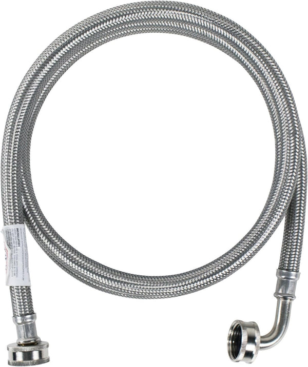Certified Appliance Accessories Washing Machine Hose with 90 Degree Elbow, 5 Feet, PVC Core