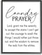Stupell Industries Laundry Prayer | Faith Based Sentiment Home Cleaning Parody | 11 x 14 Black Framed Wall Art