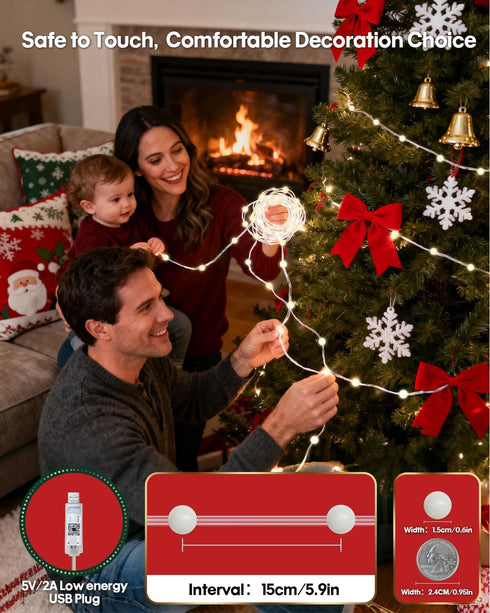33ft Super RGB Color Changing Globe String Lights, Smart Fairy String Lights with APP Control, Mini Ball LED Twinkle