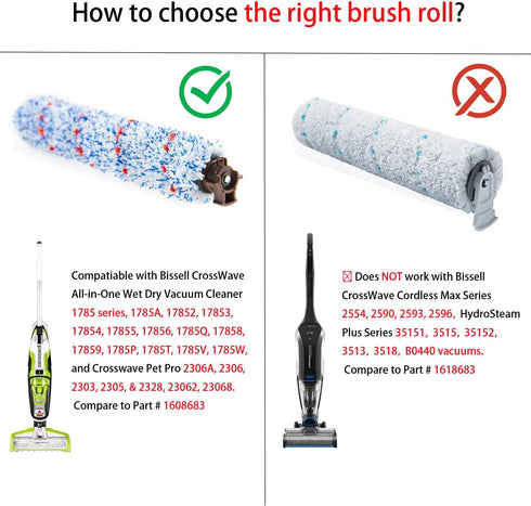 Crosswave Replacement Parts, 1 Multi Surface + 1 Pet + 1 Floor Brush + 2 Filters