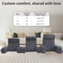 19 ENITYA Back Pillow for Bed Sitting up, Built-in Armrests & Big Pockets, Back Support Chair Pillow for Sitting