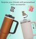 (3 +3) 3PCS Nuozme Straw Cover 10mm for Stanley Tumbler Cup, Reusable Straw Cap Topper with 3 Initial Letter Charms,