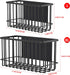Magnetic Basket Organizer Shelf Rack for Refrigerator, Office File, Plastic Food Wrap Holder with Hooks, Black