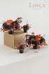 Ling's Moment 25Pcs Artificial Black Roses Decor with Stems, 3" Real Touch DIY Foam Floral for Wedding Bouquets