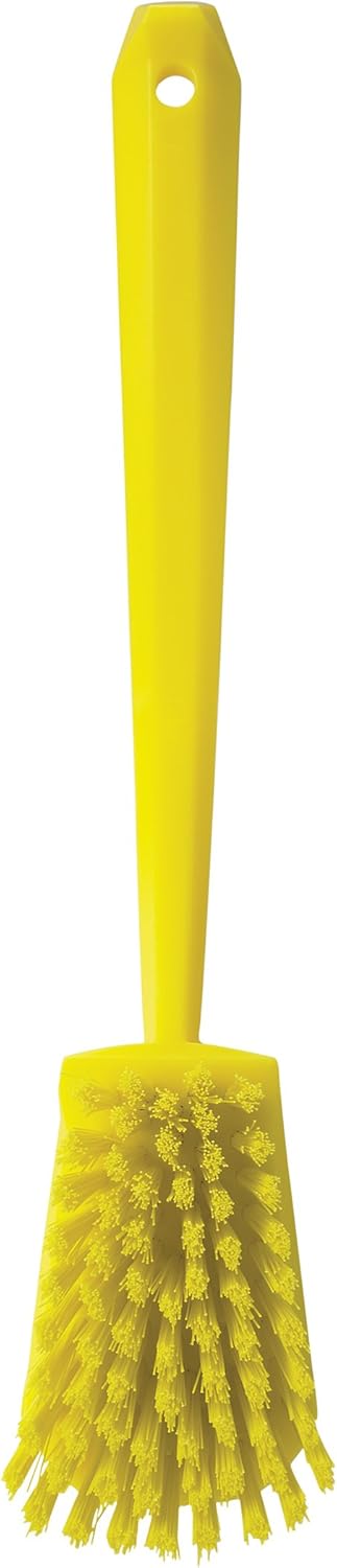 Vikan 41866 Stiff Washing Brush, 15.75", PP/PBT, Yellow