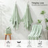 18 Set-6 Sheets,6 Towels,6 Set Pcs Green Woven Family Towels Bath Hand Washcloths Soft Polyester Towels Absorbent