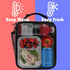 opux Premium Insulated Lunch Box, Soft Lunch Bag for Kids and Adults, Leakproof Black Cooler Tote
