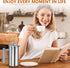 Stainless Steel French Press Coffee Maker, Double Wall Insulated, 50oz/1500ml, with 3 Extra Screens, Silver