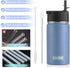 koodee Water Bottle with Straw, 12 oz Stainless Steel Double Wall Vacuum Insulated for School, BPA Free (Royal Blue)