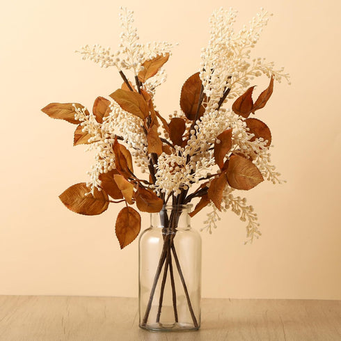 Thiccywoov 6 Pack Artificial Fall Berry Stems Fall Floral Picks for Floral Arrangements