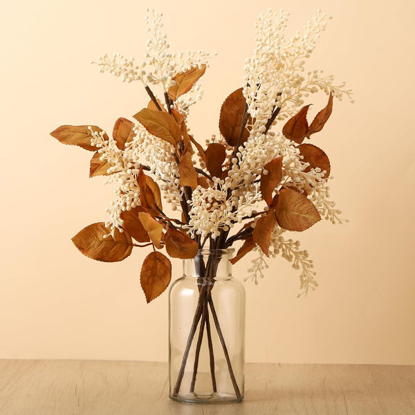 Thiccywoov 6 Pack Artificial Fall Berry Stems Fall Floral Picks for Floral Arrangements
