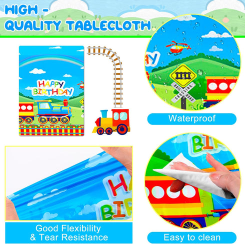 Generic 16 Set Chugga Chugga Two Two Party Decorations, Guests Train Party Tableware Decorations Including