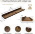 Set 4, 24 inch Acovy Picture Ledge Shelf, Wood Floating Shelves of Picture Ledge Shelves, Photo Ledge Nursery Book