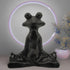Bellaa 23101 Frog Statue - Meditation Lotus Pose Yoga Zen Buddha Outdoor Garden Decor, 6 Inch