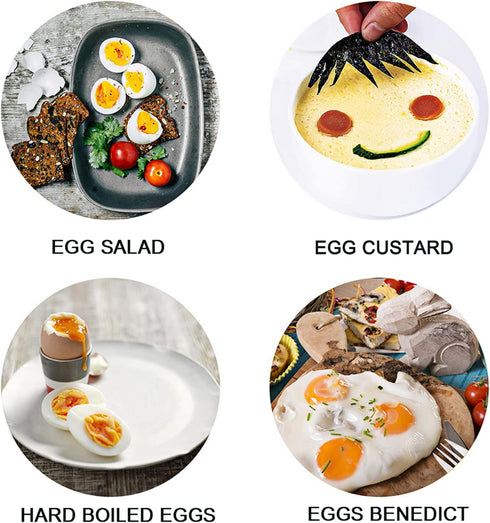 7-Egg VOBAGA Electric Egg Cooker, Rapid Egg Boiler with Auto Shut Off for Soft, Medium, Hard Boiled, Poached, Steamed