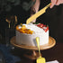 Wedding Cake Knife and Server Set, 2 Pcs Gold Stainless Steel Cake Cutter and Server, Perfect for Events, Dishwasher