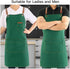 Chef Apron with Cross Back Straps for Men Women, Cotton Canvas Apron for Artists Painting, Kitchen Cooking