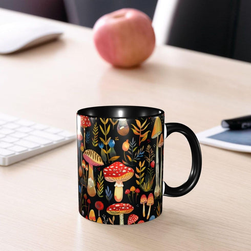 11 Oz Yrebyou Mushroom Coffee Mug for Women Ceramic Tea Cup Novelty Mugs for Office Home Kitchen