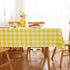 MANGATA CASA Yellow Gingham Tablecloth for Rectangle Tables, Waterproof Kitchen & Table Linens, Light Yellow 60x102in