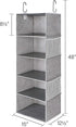 5-Shelf Closet, Closet 2 12 12" 15" 48" StorageWorks Hanging Shelves for Foldable Hanging Organizers with Side Pockets