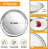 P&P CHEF 10 Inch Pizza Pans (4 Pieces), Stainless Steel Pizza Pan Round Pizza Baking Sheet, Cookie Cake Pie Serving Tray Plate, Oven & Dishwasher Safe, Non-toxic & Easy Cleaning, (Mirror Finish) by P&P CHEF