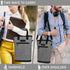 OPUX Insulated Leakproof Two Bottle Wine Bag Carrier - Portable Wine Case for Travel, Heather Grey
