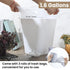 6 Pack 1.6 3 White,6) Eccliy Gallons Trash Can Small Bathroom Plastic Trash Can with Rolls of Bags for Bedroom Home