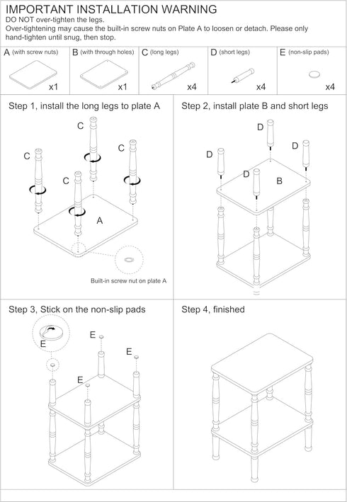LUCKNOCK Small Side Table for Small Spaces, Vintage End Table, Narrow Couch Side Table with Storage, Skinny Nightstand