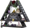 Pracaniz Crystal Shelf with Flap Drawer & Hooks for Wall & Desktop, Moon Holder as Witchy Room Decor