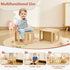 1-3, Natural2pcs FUNLIO Height Adjustable Montessori Weaning Chair for Age Quality Solid Wooden Chair